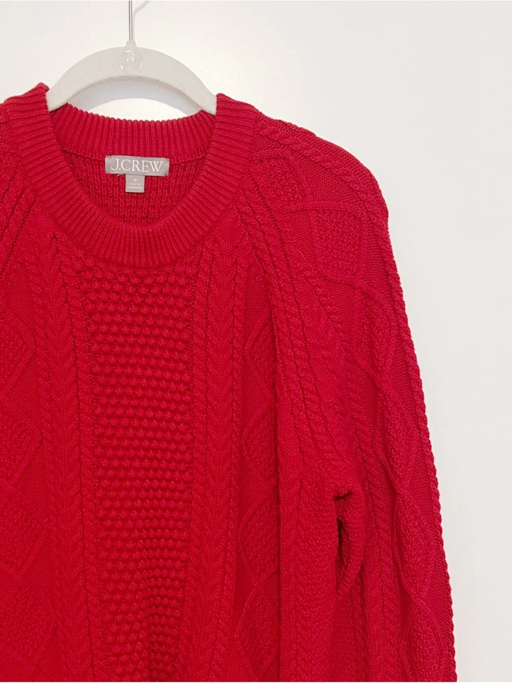 J. Crew Cotton Cable Knit Sweater